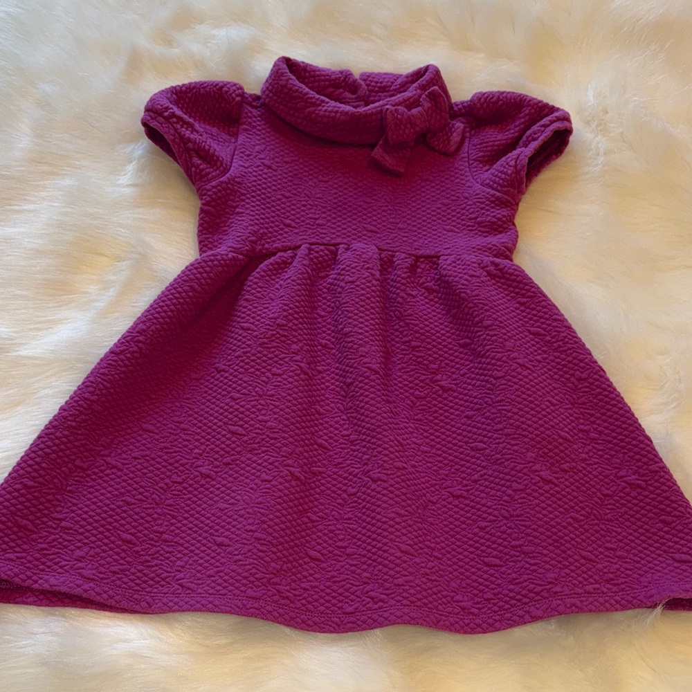 Janie and Jack Textured Purple Dress size 6